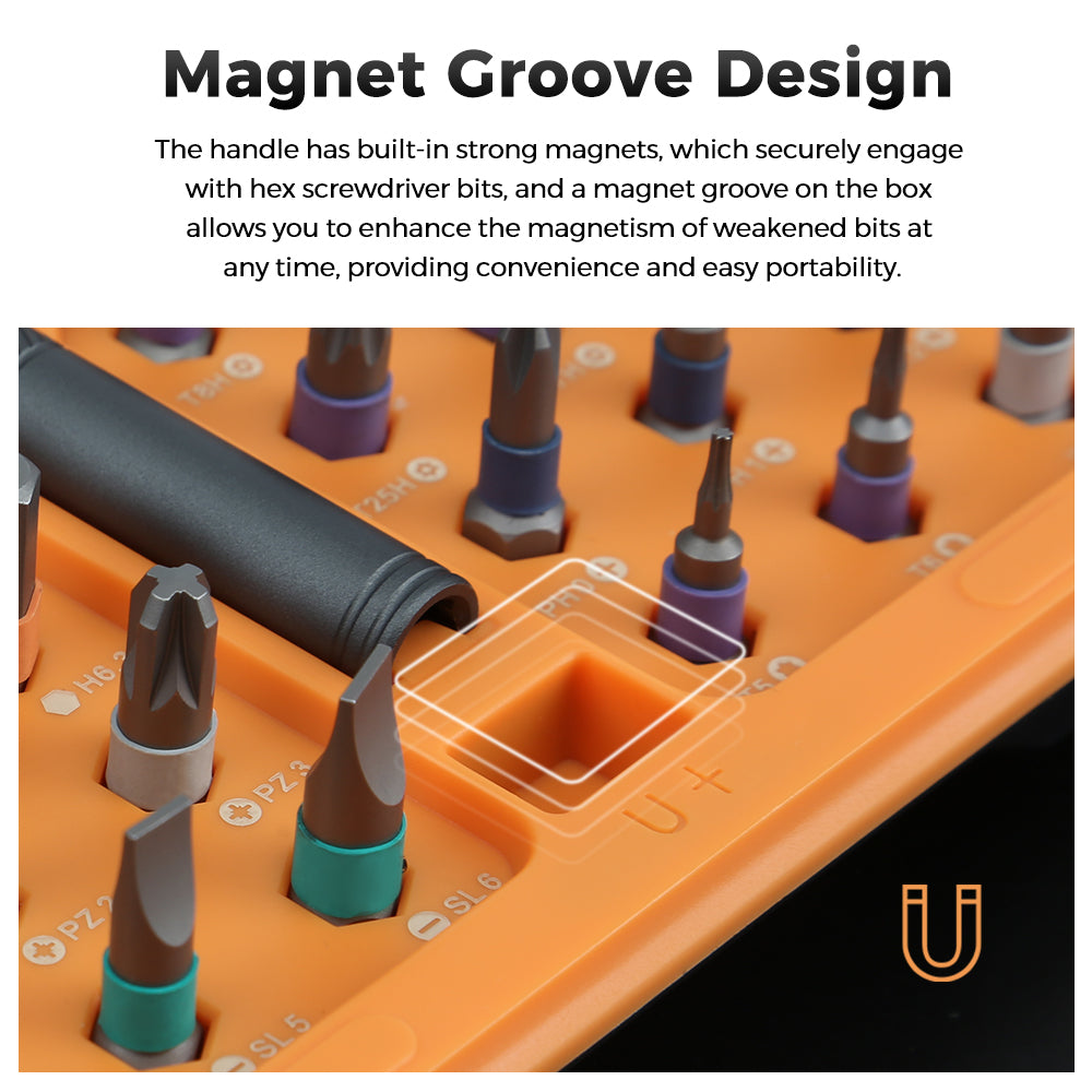 42 in 1 Magnetic Screwdriver, Screwdriver Set, Multi Bit Ratcheting Screwdriver Set with Storage Case Repair Tool Kit for Computer, Eyeglass, Bicycles, Watch, Ring Doorbell, Furniture and DIY